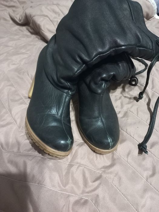 Жіночі сапоги зима шкіра