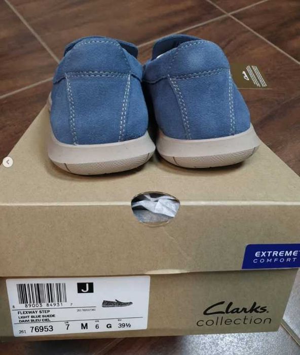 чоловічі замшеві лофери Clarks Flexway Step оригінал 40 40,5