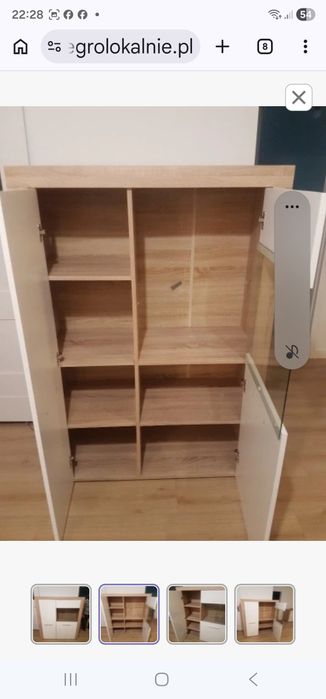 Witryna szafka sonoma biala