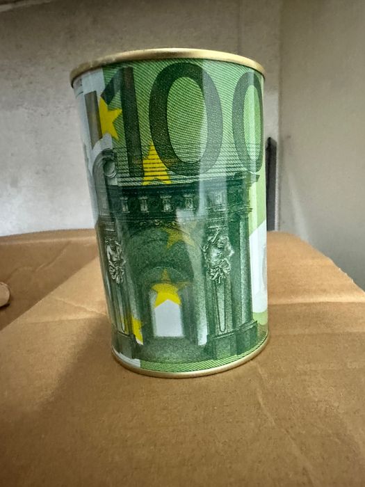 Mealheiro Metal estampas em euros