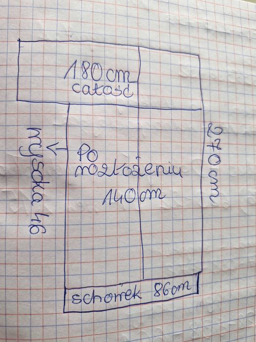 Narożnik jedno roczny