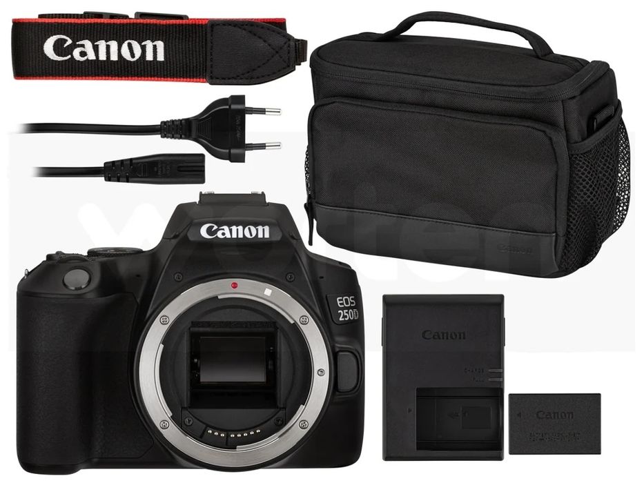 Vendo Canon EOS 250D com vários acessórios, garantia e dentro da caixa