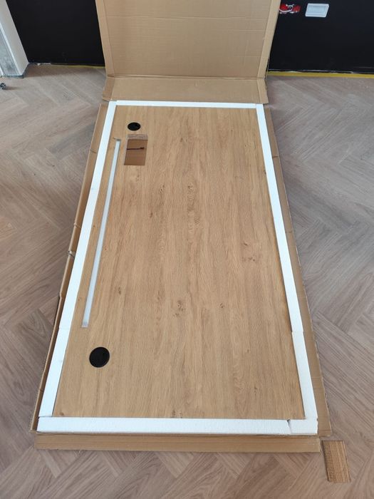 Blat 160x80 kolor dąb kamienny z panelem led