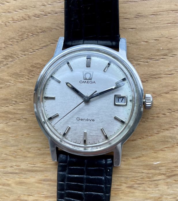 Omega Genève ‘linen dial’, cal. 613, 1969