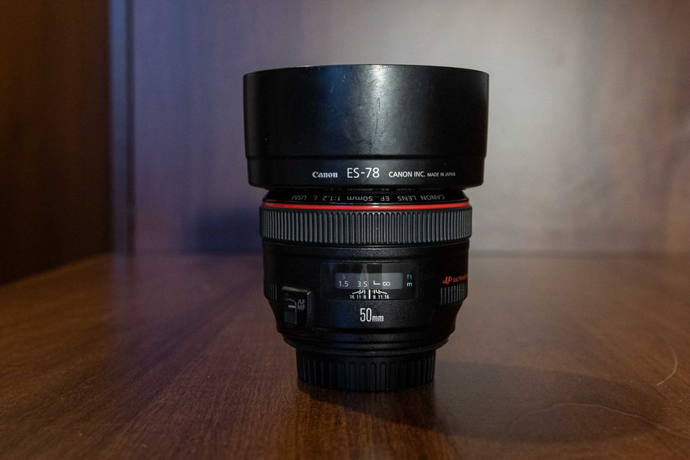 Obiektyw Canon EF 50mm f/1.2 L USM idealny stan filtr UV