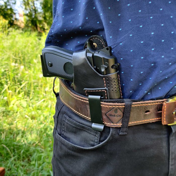 Шкіряна кобура для Beretta M9 зі скобою, кобура Beretta 92,  Беретта
