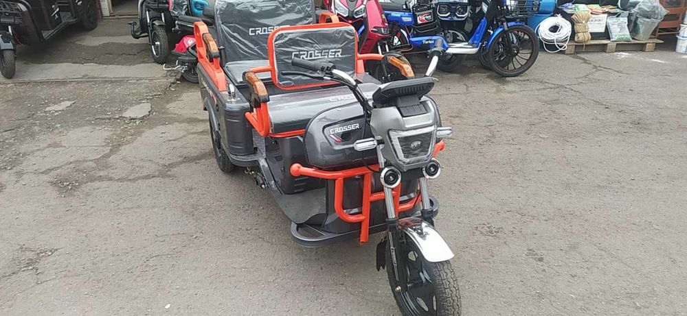 Електротрицикл  вантажопасажирський Crosser CARGO-10 (60V/32Ah/1000w)