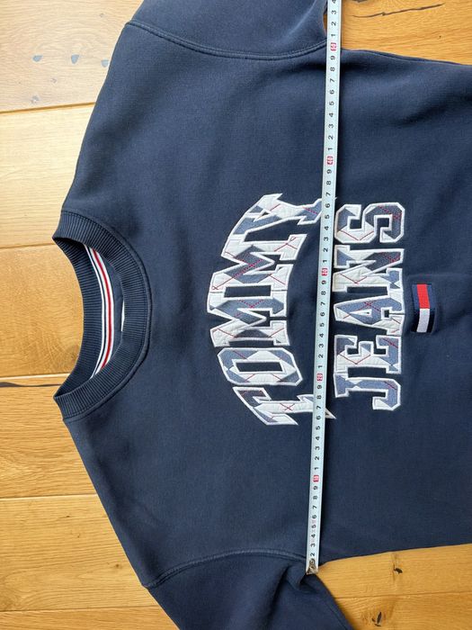 Bluza Tommy Jeans XXS Crewneck Granatowa Vintage Haft Boxy