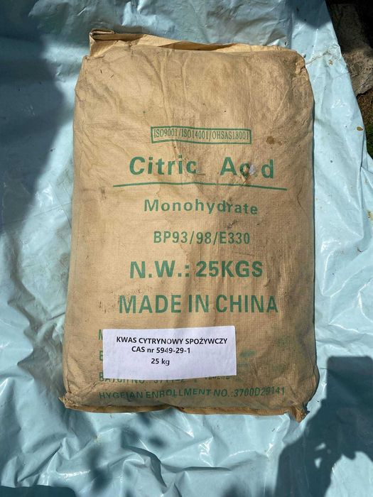 Kwas Cytrynowy Spożywczy 25kg Citric Acid
