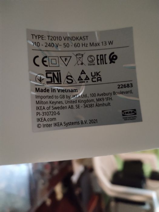 Suporte de instalação Candeeiro T2010 Vindkast