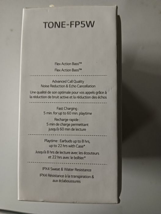 Fones auriculares Earbuds LG Tone free fp-5w
Novos a estrear, caixa se