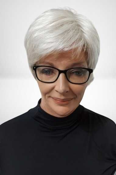 Krótka peruka z grzywką na mikroskórze Donut  -Nessaja wigs shop