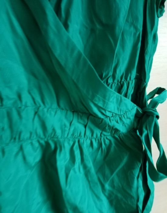 Bluzka  z wiązaniem Zielona Mexx lato romantic styl