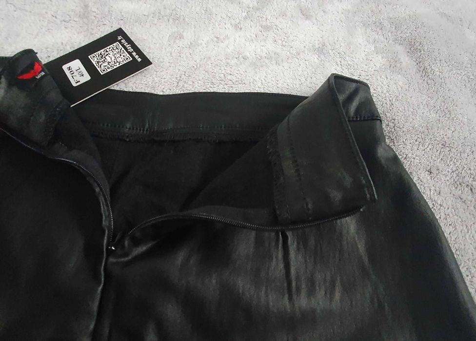 NEW skórka mini spódniczka metki czarna DAYSIE S M L 36 38
