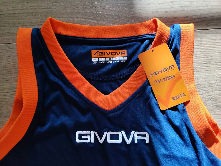 Komplet koszykarski Givova koszulka + spodenki granatowy dla chłopca  męski do koszykówki sportowy S/M