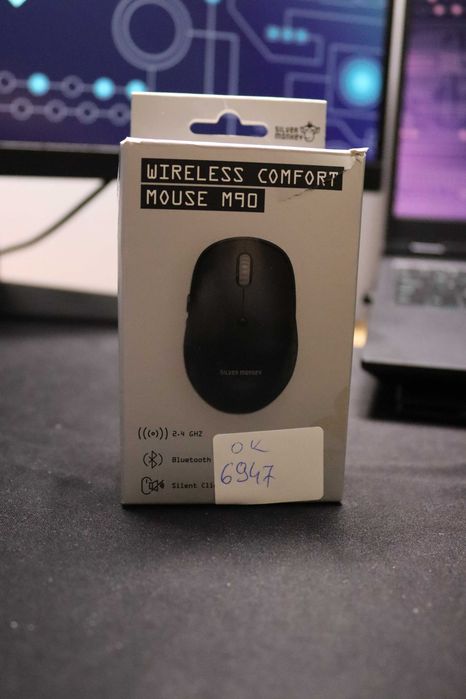 Silver Monkey M90 Wireless Comfort Mouse Black Silent (6947)