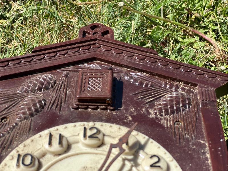 Zegar ścienny Majak z kukułką CCCP antyk mechanizm wagowy do renowacji