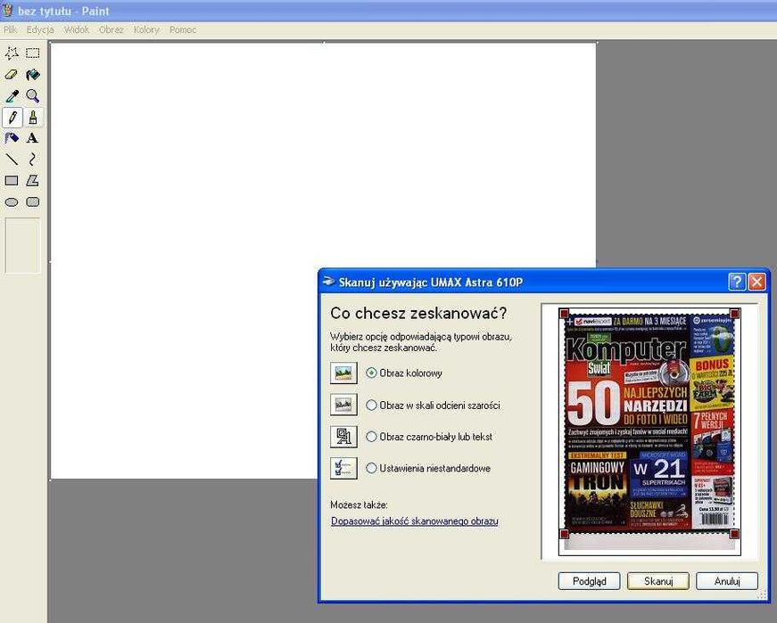 Skaner płaski UMAX Astra 610 P
