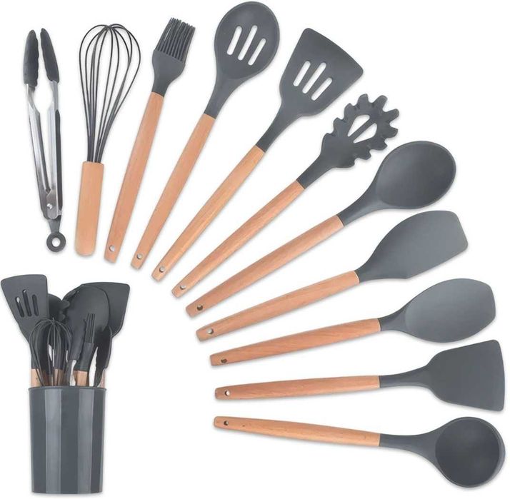 Силиконовый кухонный набор ложки-поварежки Kitchen stuff 12