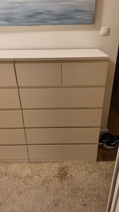 IKEA MALM Komoda, 6 szuflad, biały, 80x123 cm
Komoda, 6 szuflad, biały