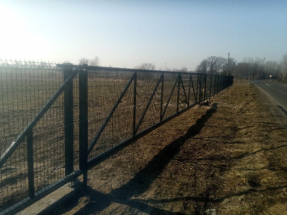 Brama dwuskrzydłowa szerokosć 400cm wysokość 150cm 2 słupki 80x80mmh2m