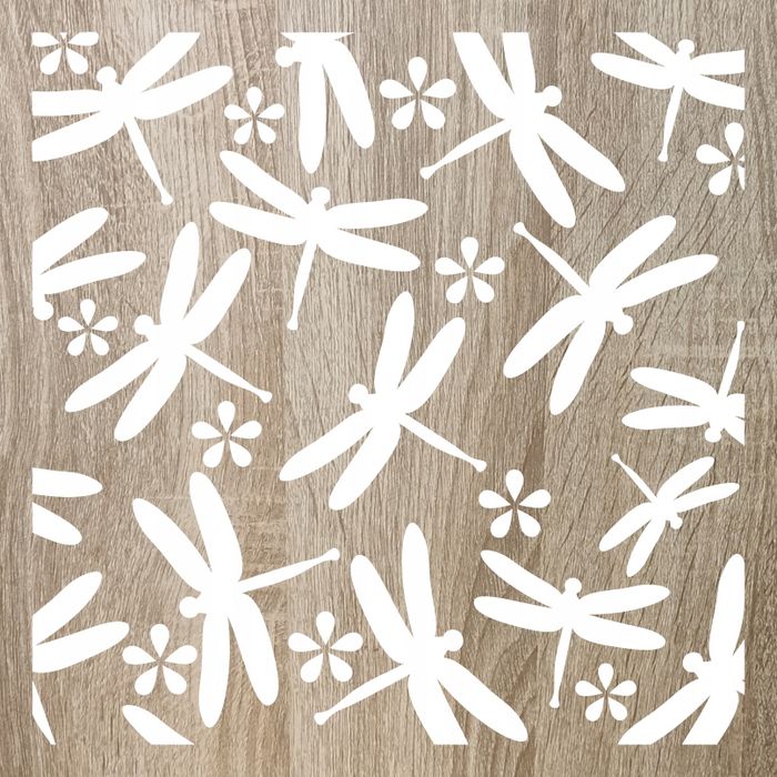 Zestaw Podkładek pod talerz 4 sztuki ozdobne na stół Ważki