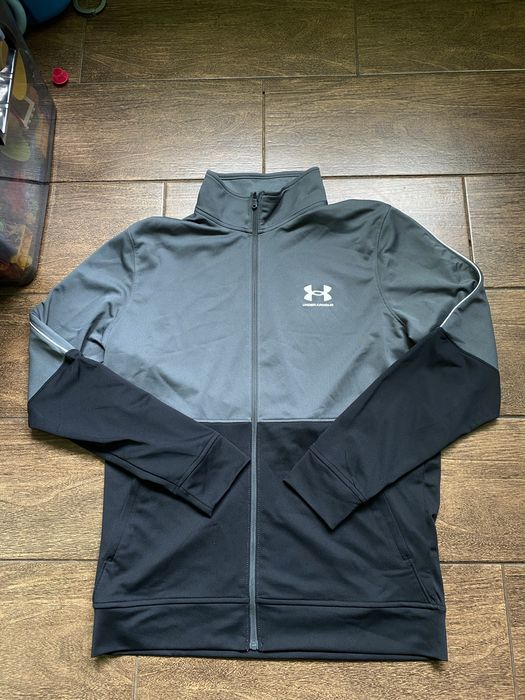 Олимпийка мужская Under Armour Jacket Ua Pique Track Jacket-Gry Grey/Black