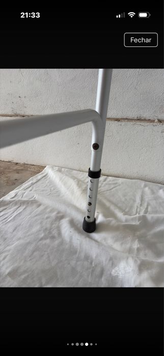 Andarilho inox ajustavel em muito bom estado