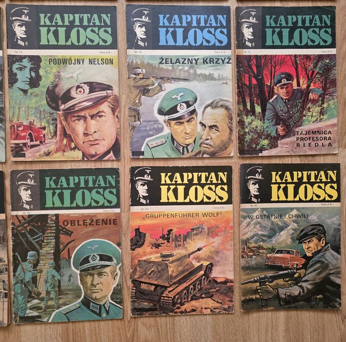 20 x KAPITAN KLOSS.  1 wydania. Bdb-. Unikaty