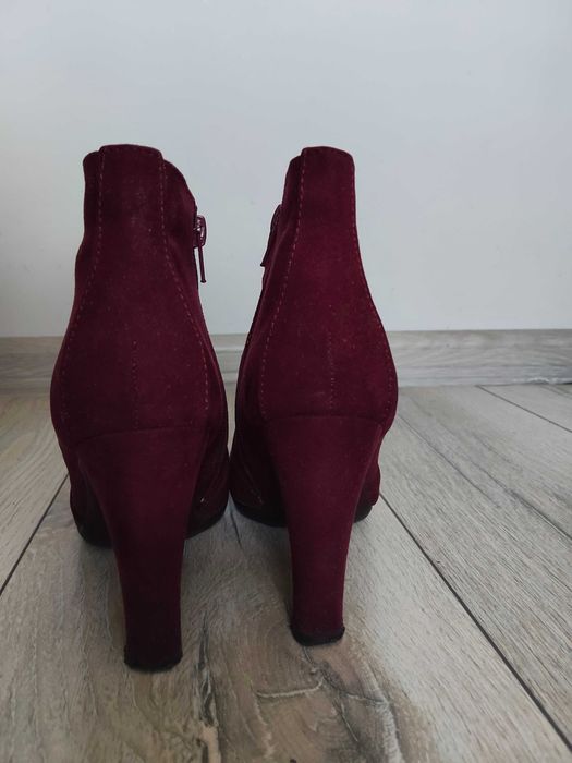 Bordowe botki rozm.35
