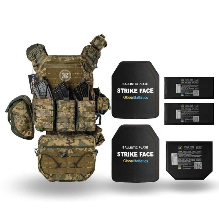 Бронежилет 6 класу ДСТУ Warmor Gen.3 Pro Max + захист боків та паху