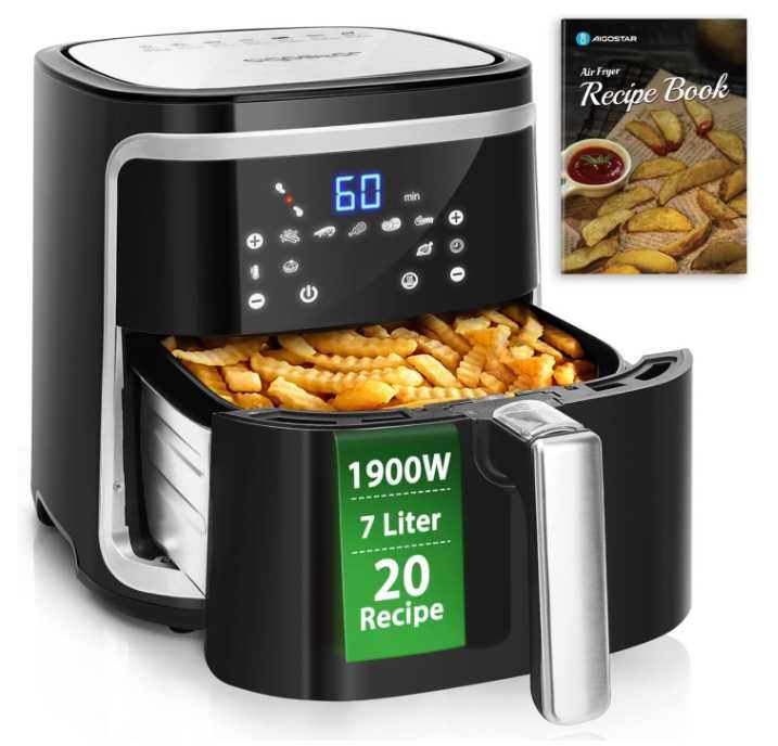 Frytkownica beztłuszczowa Aigostar  1900 W 7 l