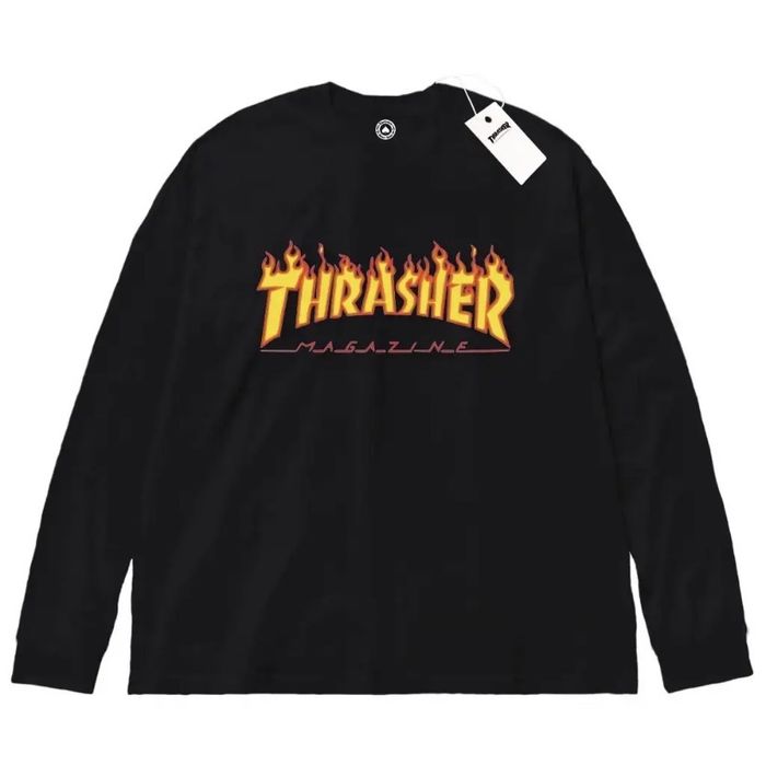 Лонгслів Thrasher унісекс Трешер Трешер чорні білі