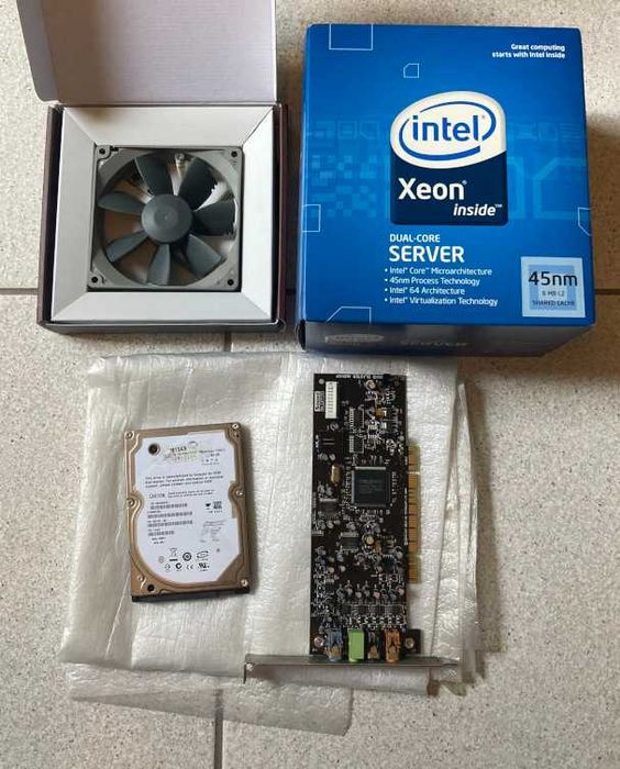 Bundle Xeon E3110 + Intel S3210SHLC + DDR2-800 ECC CL5 6 GB + extras