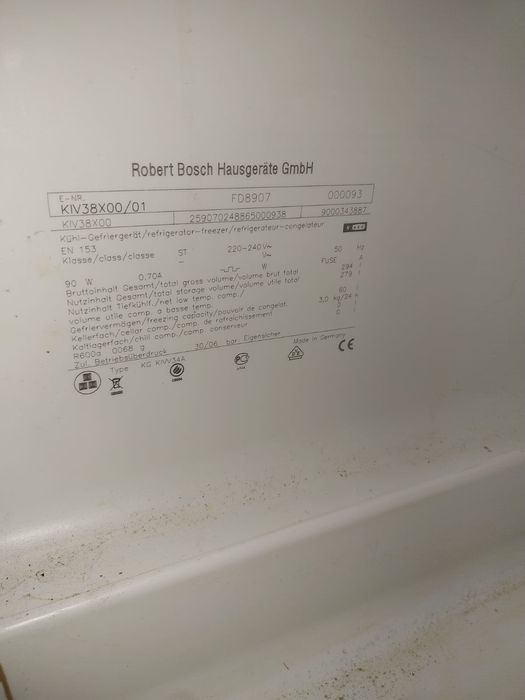 Lodówko zamrażalka  Bosch KIV38X00 do zabudowy