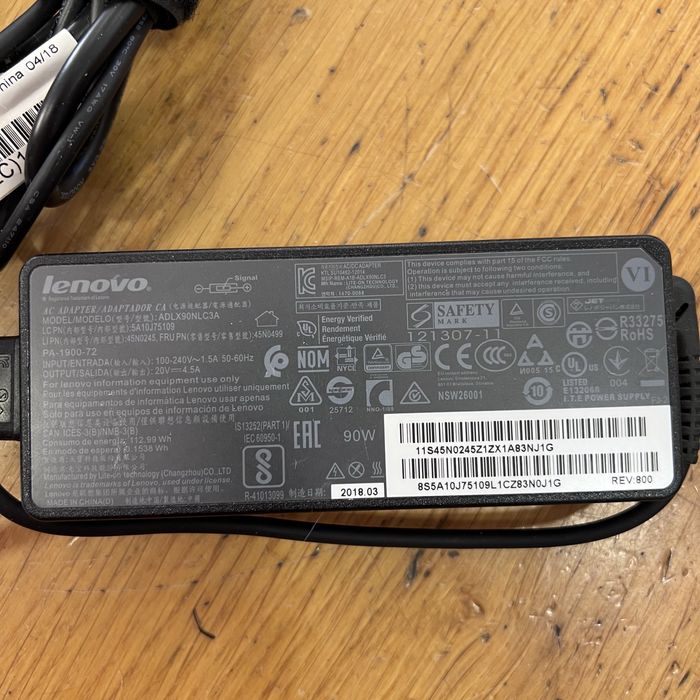 Carregador original Lenovo ADLX90NLC3A Adaptador