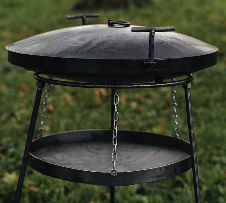 Сковорода з диска борони. Чохол, садж із розбірними ніжками