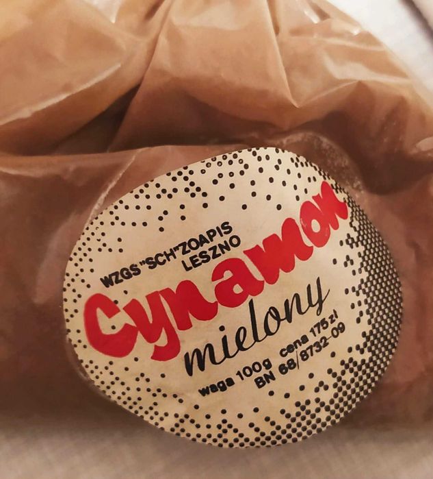 UNIKAT PRL! Cynamon Mielony Samopomoc Leszno 100g – Kolekcjonerski