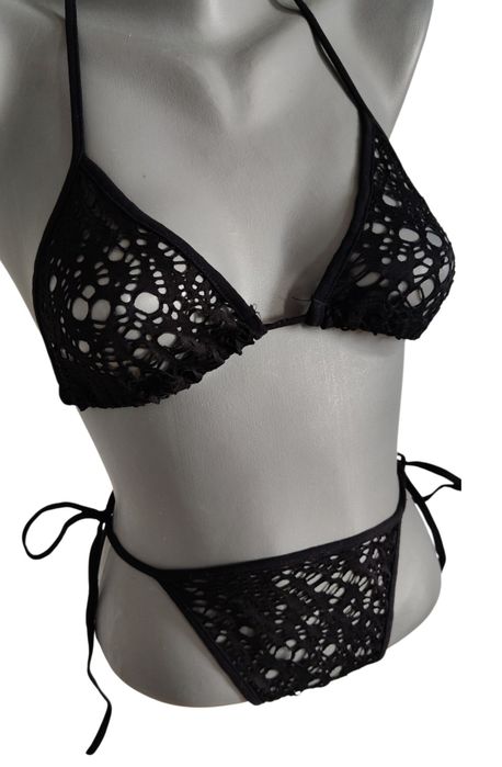 Piękne czarne bikini dwuczęściowy strój kąpielowy