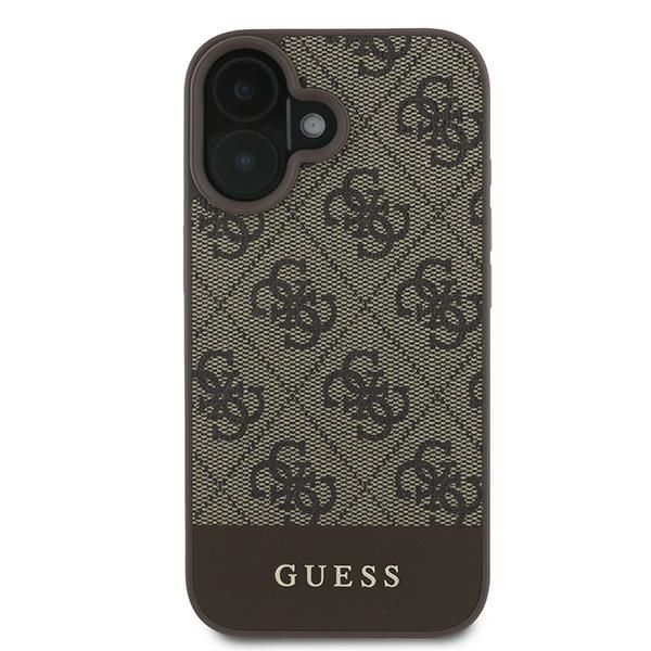 Guess GUHCP16MG4GLBR iPhone 16 Plus 6.7 brązowy/brown hardcase 4G Bottom Stripe