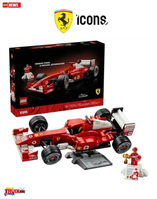 LEGO Icons 11375 Ferrari F2004 & Michael Schumacher Формула-1