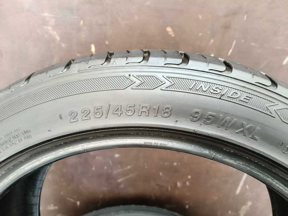 225/45r18 95W Extra Load 4шт, 6,5мм, ЛЕТО. Привезены из Германии