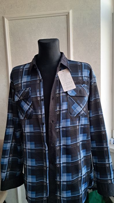 Рубашка флис мужская.Большой размер.