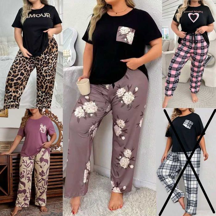 Женская трикотажная пижама с штанами 62-68р разные