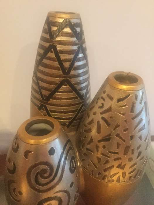 Peça decorativa da Lam Lee folha de ouro e prata