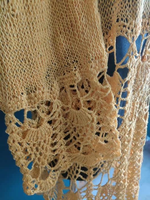 Sweter, tunika ażurowa, oversize