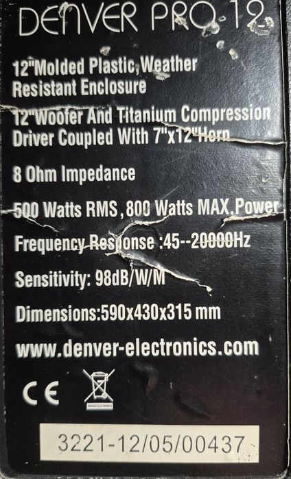 Sistema de som completo– BEHRINGER / LD SYSTEMS / DENVER