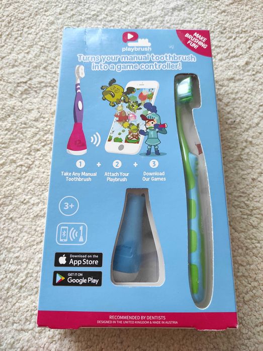 Playbrush szczoteczka do zębów dla dzieci z aplikacją gry niebieska