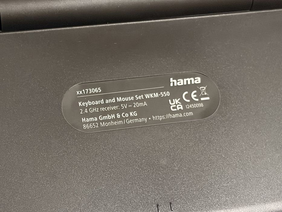 NOWY Zestaw HAMA WKM-550 Czarno-szary