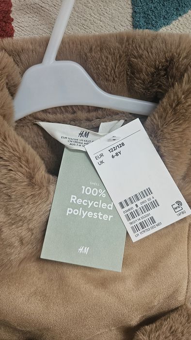 Kurtka ocieplana h&m 122/128 NOWA